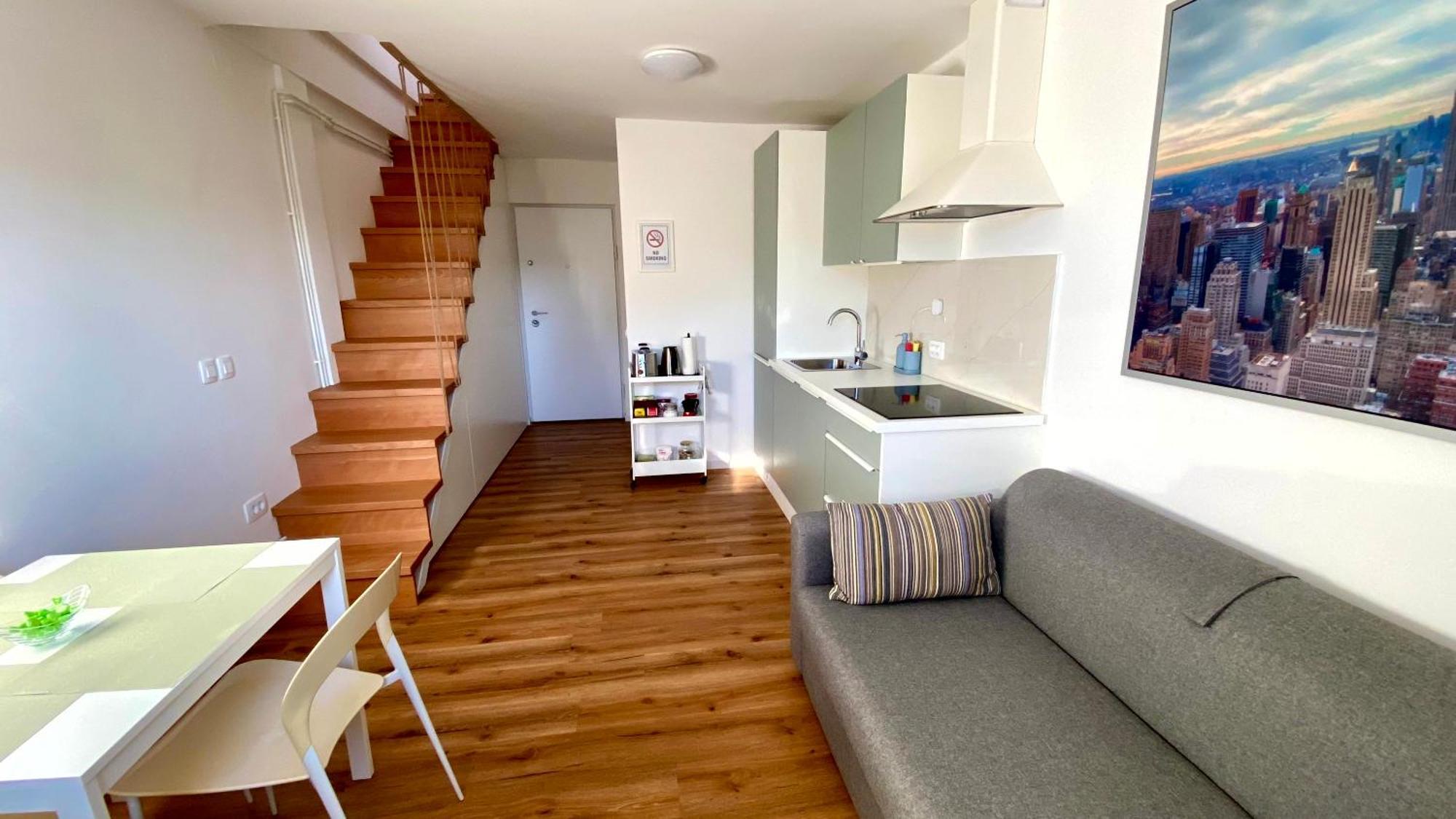 Little Plaza Duplex Apartment Ljubljana Bagian luar foto
